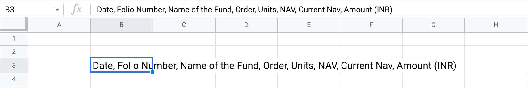 After pasting CSV file’s first line - Light Mode