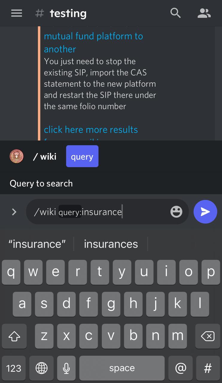 Discord Slash Command for Querying Wiki - Mobile