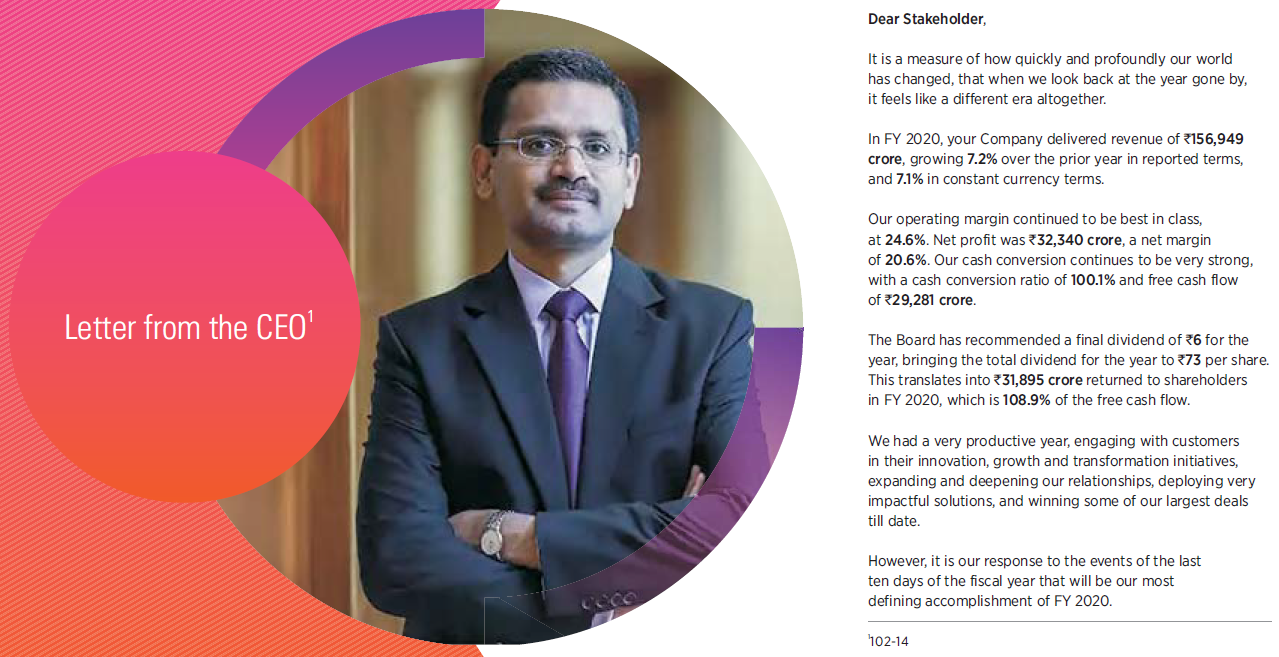 Tata Consultancy Services Ltd’s Annual Report (FY20)