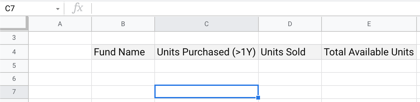 Table Headers - Light Mode