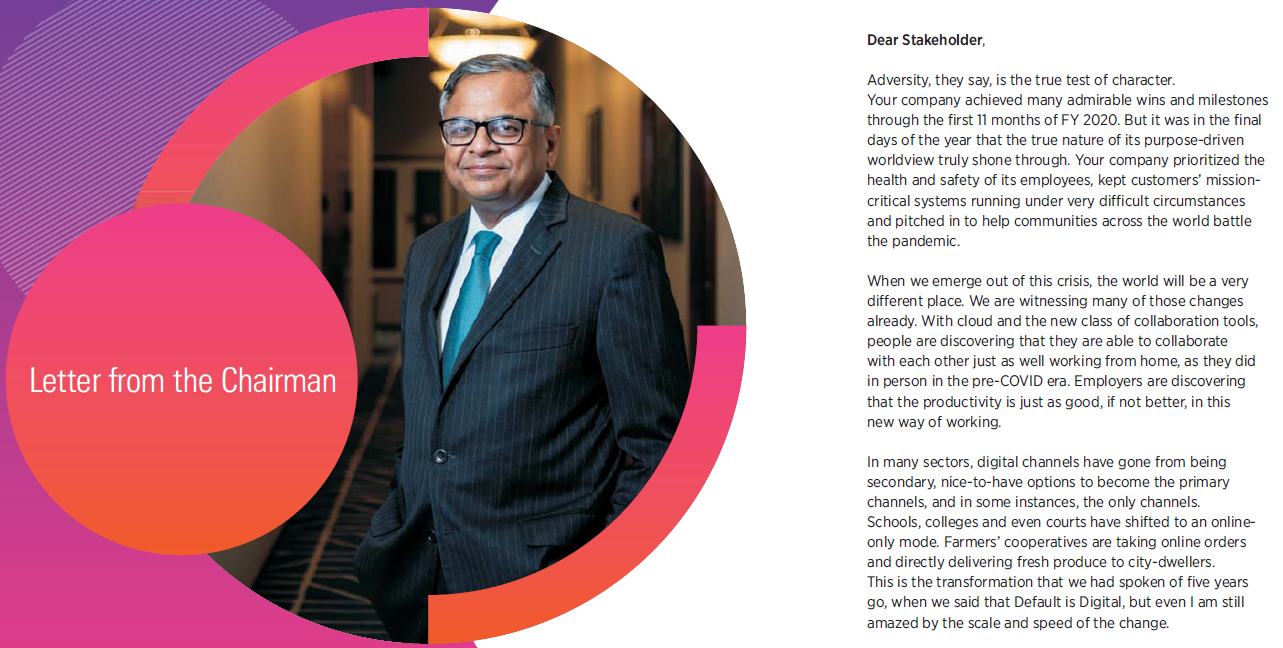 Tata Consultancy Services Ltd’s Annual Report (FY20)